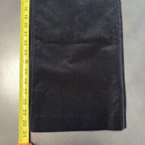 NEW Vintage Ann Taylor Black Velvet Straight Leg Pant Career Velour High Rise 10 - Picture 13 of 14